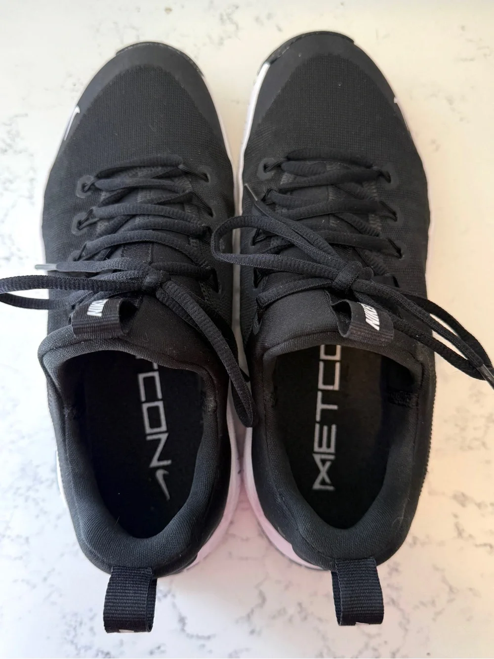 women’s Nike Free Metcon 6 size 8.5 black white - Picture 4 of 6